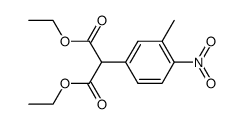 2-(3-methyl-4-nitrophenyl)malonic acid diethyl ester结构式