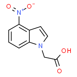 (4-Nitro-1H-indol-1-yl)acetic acid结构式