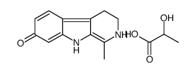 2-hydroxypropanoic acid,1-methyl-2,3,4,9-tetrahydropyrido[3,4-b]indol-7-one结构式