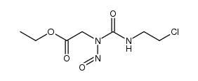 Ethyl-5-(2-chloroethyl)-3-nitrosohydantoat结构式