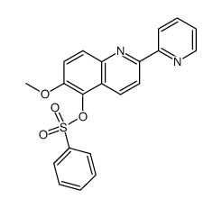 5-benzenesulfonyloxy-6-methoxy-2-pyridin-2-yl-quinoline结构式