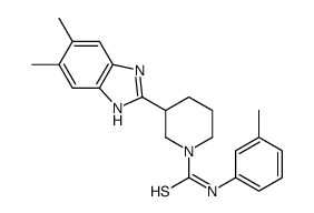 1-Piperidinecarbothioamide,3-(5,6-dimethyl-1H-benzimidazol-2-yl)-N-(3-methylphenyl)-(9CI) picture