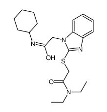 1H-Benzimidazole-1-acetamide,N-cyclohexyl-2-[[2-(diethylamino)-2-oxoethyl]thio]-(9CI)结构式