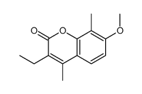 3-ethyl-7-methoxy-4,8-dimethylchromen-2-one Structure