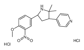 4-[(3S,5R)-5-(4-methoxy-3-nitrophenyl)-2,2-dimethylpyrrolidin-3-yl]pyridine,dihydrochloride Structure