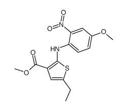 5-ethyl-2-(4-methoxy-2-nitro-anilino)-thiophene-3-carboxylic acid methyl ester结构式