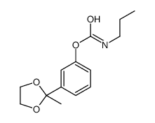 [3-(2-methyl-1,3-dioxolan-2-yl)phenyl] N-propylcarbamate Structure