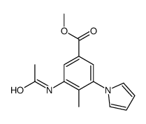 methyl 3-acetamido-4-methyl-5-pyrrol-1-ylbenzoate结构式