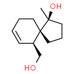 Spiro[4.5]dec-7-ene-6-methanol, 1-hydroxy-1-methyl-, (1R,5R,6R)-rel- (9CI)结构式