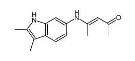 4-[(2,3-dimethyl-1H-indol-6-yl)amino]pent-3-en-2-one Structure
