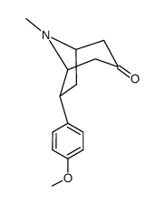 6-(4-methoxy-phenyl)-8-methyl-nortropan-3-one Structure