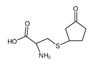 (2R)-2-amino-3-(3-oxocyclopentyl)sulfanylpropanoic acid结构式