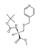 methyl N-(tert-butoxycarbonyl)-S-(pyridin-4-ylmethyl)-L-cysteinate结构式
