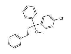 1-Chloro-4-((E)-1-methoxy-1,3-diphenyl-allyl)-benzene Structure