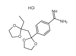 4-(2-((2-ethyl-1,3-dioxolan-2-yl)methyl)-1,3-dioxolan-2-yl)benzimidamide hydrochloride Structure