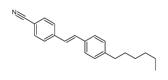 4-[2-(4-hexylphenyl)ethenyl]benzonitrile Structure
