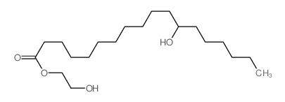 Octadecanoic acid, 12-hydroxy-, 2-hydroxyethyl ester Structure