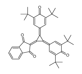 2-[2,3-Bis[3,5-bis(1,1-dimethylethyl)-4-oxo-2,5-cyclohexadien-1-ylidene]cyclopropylidene]-1H-indene-1,3(2H)-dione结构式