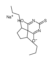 sodium,1,4-dipropyl-8-sulfanylidene-7-aza-9-azanidaspiro[4.5]decane-6,10-dione Structure