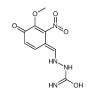 [(3-methoxy-2-nitro-4-oxocyclohexa-2,5-dien-1-ylidene)methylamino]urea Structure