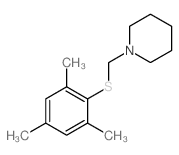 1-[(2,4,6-trimethylphenyl)sulfanylmethyl]piperidine Structure