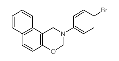 2-(4-bromophenyl)-1,3-dihydrobenzo[f][1,3]benzoxazine结构式