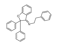 2,2-diphenyl-N-(2-phenylethyl)-1-benzofuran-3-imine结构式