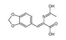 2-acetamido-3-(1,3-benzodioxol-5-yl)prop-2-enoic acid Structure