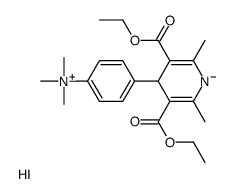 [4-[3,5-bis(ethoxycarbonyl)-2,6-dimethyl-1,4-dihydropyridin-4-yl]phenyl]-trimethylazanium,iodide Structure
