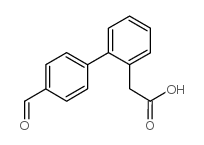 (4'-formyl-biphenyl-2-yl)-acetic acid结构式