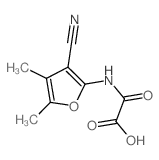 ((3-Cyano-4,5-dimethyl-2-furyl)amino)(oxo)acetic acid structure