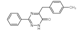 1,2,4-Triazin-6(1H)-one, 5-[(4-methylphenyl)methyl]-3-phenyl- structure