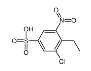 3-chloro-4-ethyl-5-nitrobenzenesulphonic acid结构式