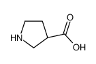 (3R)-3-Pyrrolidinecarboxylic acid Structure