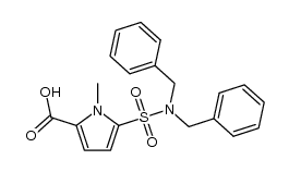 5-(N,N-dibenzylsulfamoyl)-1-methyl-1H-pyrrole-2-carboxylic acid结构式