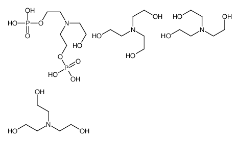 bis[2,2'-[(2-hydroxyethyl)imino]bisethyl] 1,1'-bis(dihydrogen phosphate), compound with 2,2',2''-nitrilotris[ethanol] (1:3)结构式