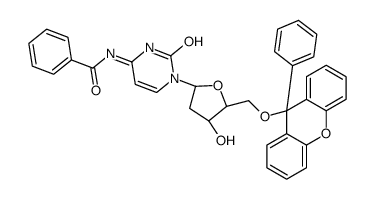 N-[1-[(2R,4S,5R)-4-hydroxy-5-[(9-phenylxanthen-9-yl)oxymethyl]oxolan-2-yl]-2-oxopyrimidin-4-yl]benzamide Structure
