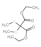 diethyl 2,2-bis(methylsulfanyl)propanedioate structure