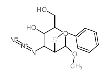 a-D-Altropyranoside, methyl3-azido-3-deoxy-2-S-(phenylmethyl)-2-thio- Structure