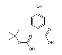 (S)-2-((叔丁氧基羰基)氨基)-2-(4-羟基苯基)乙酸结构式
