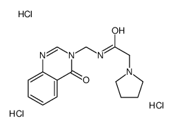 N-[(4-oxoquinazolin-3-yl)methyl]-2-pyrrolidin-1-ylacetamide,trihydrochloride结构式