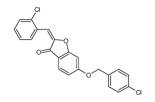 6-[(4-chlorophenyl)methoxy]-2-[(2-chlorophenyl)methylidene]-1-benzofuran-3-one结构式