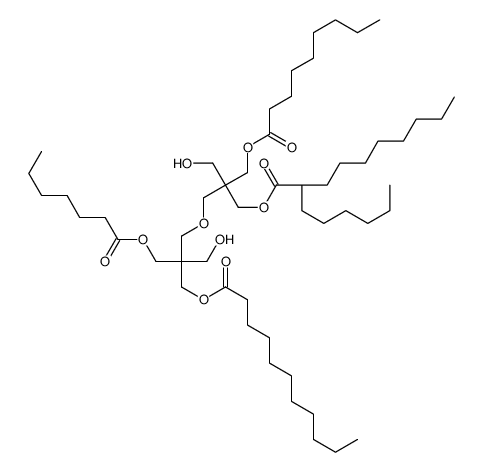 [(2R)-2-[[2-(heptanoyloxymethyl)-2-(hydroxymethyl)-3-undecanoyloxypropoxy]methyl]-2-(hydroxymethyl)-3-nonanoyloxypropyl] (2R)-2-hexyldecanoate结构式