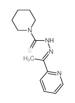 N-(1-pyridin-2-ylethylideneamino)piperidine-1-carbothioamide structure