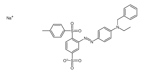 sodium 3-[[4-[ethyl(phenylmethyl)amino]phenyl]azo]-4-[(4-methylphenyl)sulphonyl]benzenesulphonate结构式