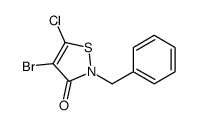 2-benzyl-4-bromo-5-chloro-1,2-thiazol-3-one Structure