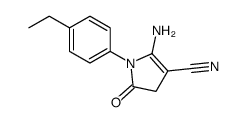 1H-Pyrrole-3-carbonitrile,2-amino-1-(4-ethylphenyl)-4,5-dihydro-5-oxo-(9CI) Structure