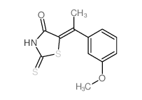 (5Z)-5-[1-(3-methoxyphenyl)ethylidene]-2-sulfanylidene-thiazolidin-4-one结构式