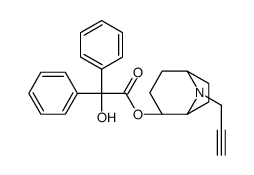 [1R,5S,(+)]-8-(2-Propynyl)-8-azabicyclo[3.2.1]octane-2α-ol diphenylhydroxyacetate结构式