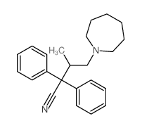 4-(azepan-1-yl)-3-methyl-2,2-diphenyl-butanenitrile Structure